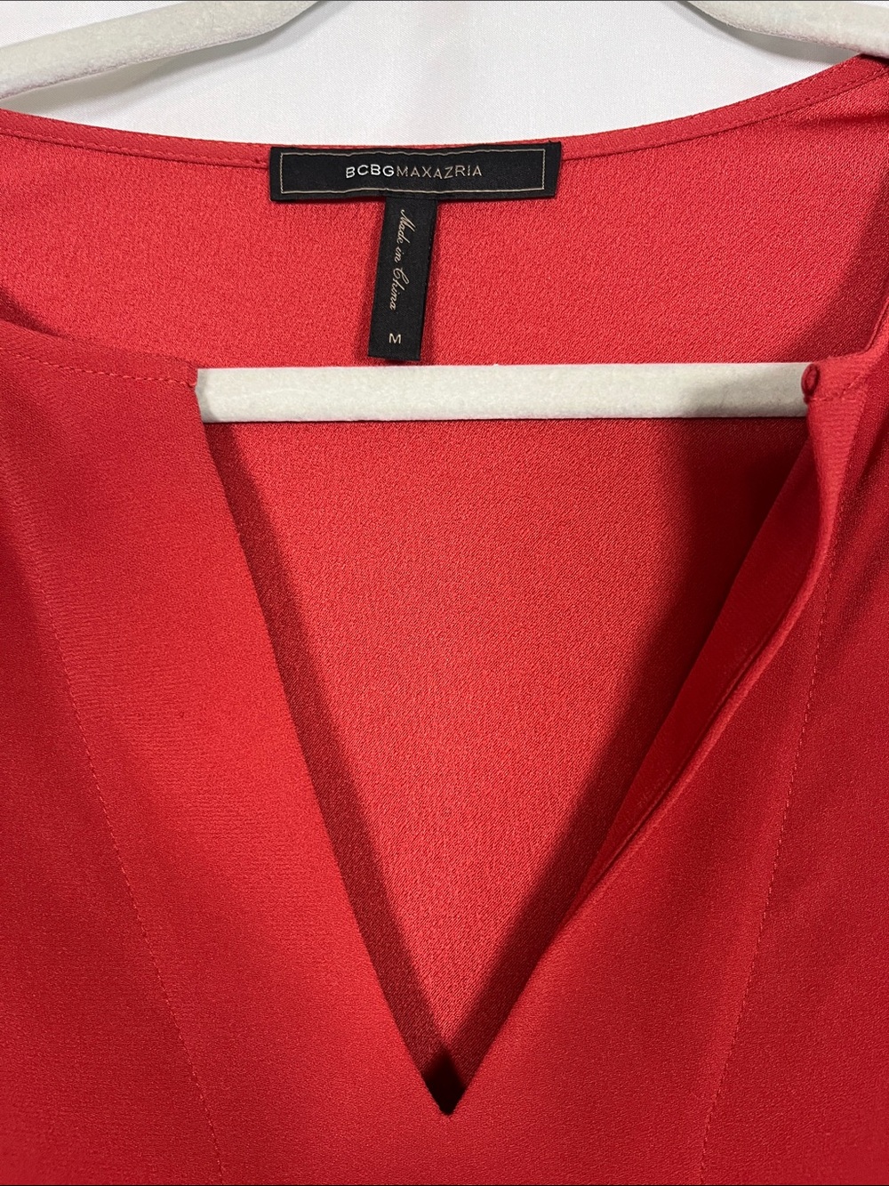 BCBGMAXAZRIA Teegan A-line long bell sleeve ruffle flowy dress rosewood sz m - Picture 4 of 7